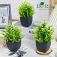 4 Pack Fake Plants Small Artificial Mini Faux Plants Indoor Black