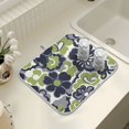 thumbnail image 4 of Yayeee Dish Drying Mat for Kitchen Counter 18" x 24" Microfiber Super Absorbent Coffee Decorative Pad, Retro Floral Pattern, 4 of 9