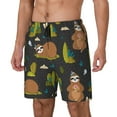 thumbnail image 2 of Gaeub Funny Sloths In The Forest Mens Swim Trunks Stretch Beach Shorts Quick Dry for Men Swim Shorts Swimwear with Pockets- Small, 2 of 9