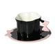 thumbnail image 3 of Taza de cerámica para café, taza de agua, regalo creativo para mujeres, linda para beber agua, de té para cumpleaños, cocina, inauguración de la casa Negro Rosa, 3 of 8
