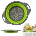 thumbnail image 3 of Collapsible Colander, Round Silicone Kitchen Strainer - Perfect for Draining Pasta, Vegetable and Fruit, 3 of 9