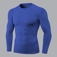 thumbnail image 2 of Gunia Mens Workout Gym Shirts Men Tight Fitting Fitness Sports Training Long Sleeved T Shirt Tees For Running Athletic Sport Tops Men'S Shirts Blue L, 2 of 4