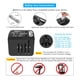 thumbnail image 2 of Adaptador de corriente universal para viajes internacionales con cargador de pared inteligente de alta velocidad 2.4A 4xUSB, adaptador europeo, adaptadores de enchufes de salida de CA en todo el, 2 of 4
