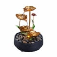 thumbnail image 4 of MSEONWXI Metal Lotus Circulating Fountain Beautiful Tabletop Water Feature for Zen Home Decor Water Fountain Led Light(23034), 4 of 7