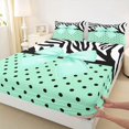 thumbnail image 3 of Castle Fairy Kawaii Ribbon Bow Bed Sheets for Boys Girls,Zebra Print King Sheets, 3 of 7