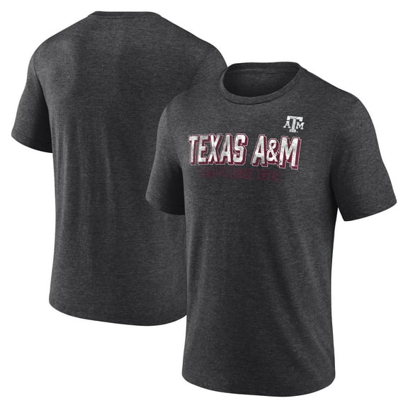 Men's Charcoal Texas A&M Aggies Shadow Fill Tri-Blend T-Shirt