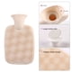 thumbnail image 2 of Calentador de manos y pies Bolsa para botella de agua caliente con kits de cubierta de felpa (gris claro 1000 ml), 2 of 8