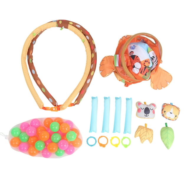 Colchoneta de juego 3 en 1 para bebés, marco de fitness, colchoneta de juego para gimnasio infantil con bolas, juego de juguetes colgantes, n.° 1