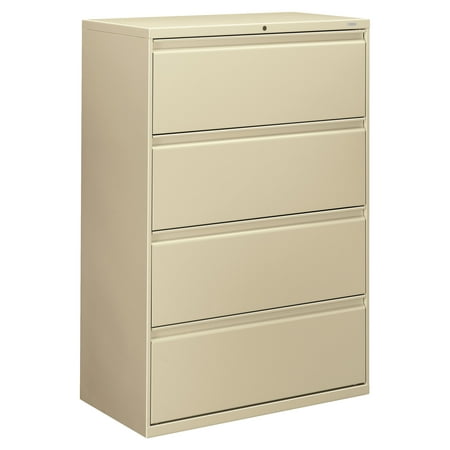 Hon 4 Drawers Lateral Lockable Filing Cabinet Putty Walmart Com