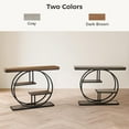 thumbnail image 4 of Sailvan 41.3" Console Table with Circle Base, Industrial 4-Tier Entryway Table with 1.7" Thickened Top, Narrow Hallway Sofa Table with Storage for Living Room, Hallway, Foyer, Grey, 4 of 7