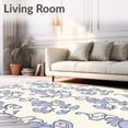 thumbnail image 2 of ODIKA 2'x3' Machine Washable Non-Slip Area Rug, Damask Scroll with Baroque Vine Motifs High Traffic Rug, Blue, 526740, 2 of 7