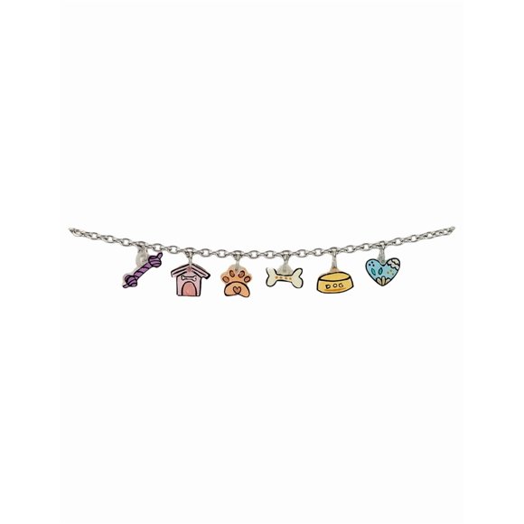 Pulsera artesanal dog lover 5 dijes