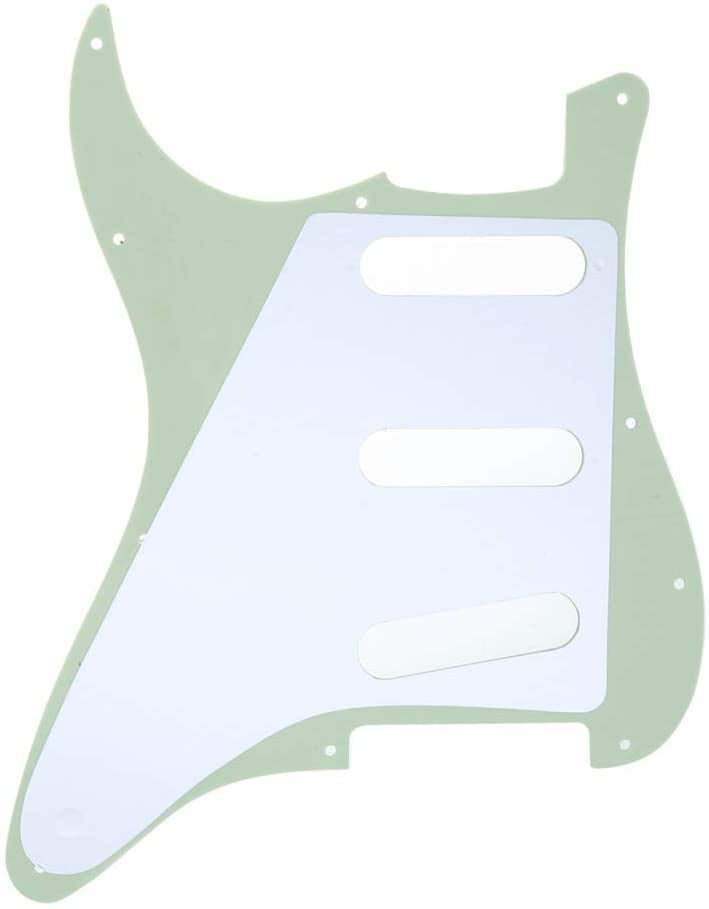 Musiclily Pro 11 Hole Guitar Strat Pickguard HH for American/Mexican Fender Standard Stratocaster Modern Style 4Ply Tortoise Shell