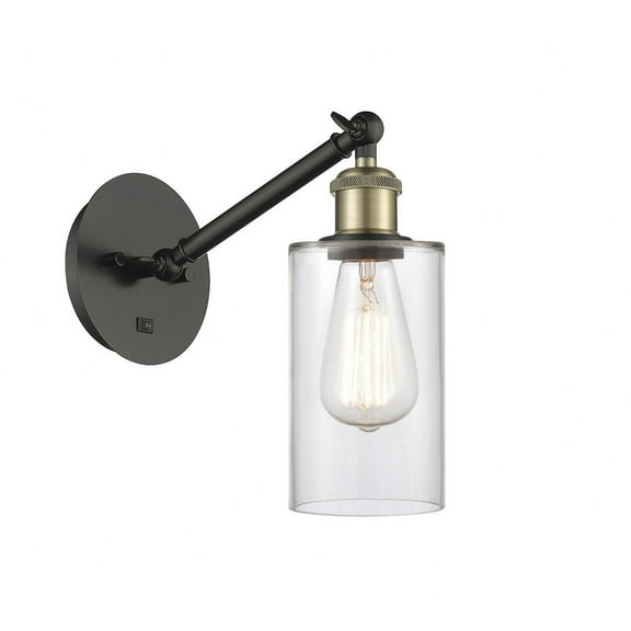 317-1W-BAB-G802-LED-Innovations Lighting-Clymer - 1 Light Wall Sconce In Art Nouveau Style-11.25 Inches Tall and 5.3 Inches Wide Black Antique Brass