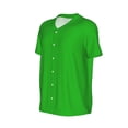 thumbnail image 2 of Haiem Hip Hop Hipster Baseball Jersey Button Down Shirts Sports Uniforms Men Women Jersey(Green,X-Large), 2 of 9