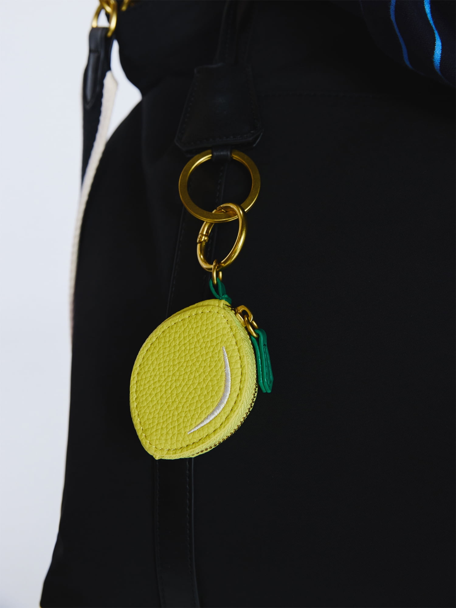 Free Assembly Women's Lemon Coin Pouch Handbag Charm with Gold O-ring