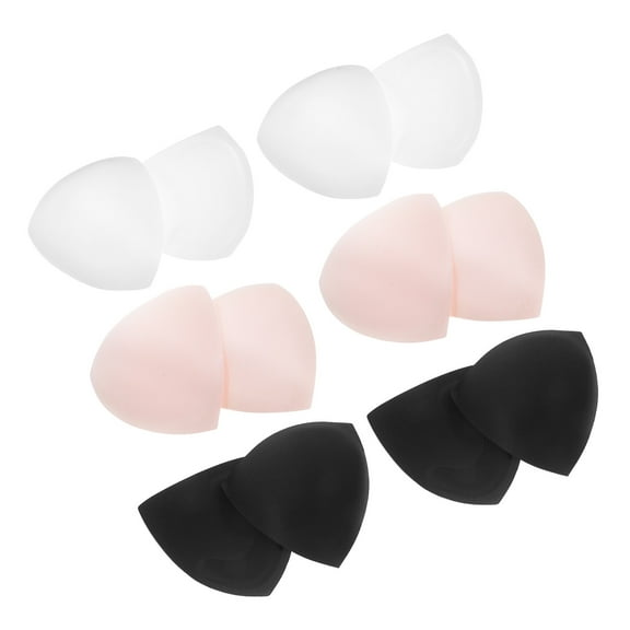 Luxshiny 6 Pairs Triangle Bra Pad Inserts Removable Lightweight Breathable Nonslip Padding for Sports Workout Swimwear