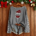 thumbnail image 2 of Fiaer Christmas Womens T Shirts Glass Snowflake Plus Size Tshirts Crew Neck Long Sleeve Loose Fit Trendy Tops Grey1 XL, 2 of 3