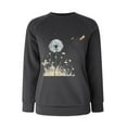thumbnail image 3 of Women's Casual Round Neck Raglan Long Sleeved Retro Dandelion Printed Pullover Sweatshirt Sweater Cute Tunic Top 2 Peaces Set Women Ladies Sweatshirts Zipper Knit Blouse 1 Piece Outfits Women Juniors, 3 of 4