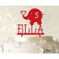 thumbnail image 1 of "Custom Birthday Cake Topper Personalized Red Cake Topper Color Option Available 5""-7"" Inches Wide", 1 of 1
