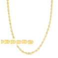 thumbnail image 5 of Floreo 10k Yellow Gold 3mm Solid Turkish Rope Chain Necklace, 5 of 5