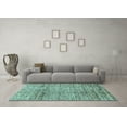 thumbnail image 3 of Ahgly Company Indoor Rectangle Abstract Light Blue Modern Area Rugs, 2' x 3', 3 of 4