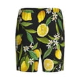 thumbnail image 4 of Picia Lemon Fruits Flowers Leaves Pajama Shorts for Men, Men's Pajama Bottoms, Sleepwear,Short Pajama Pants-3X-Large, 4 of 9