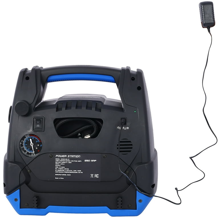 Portable Power Station, Portable Generator, 12V AGM Battery, 1800 Amp Battery, Emergency Auto Battery Booster Box, Jumper Clamp with 5 Outlet, Air Compressor and Car Tire Inflator - Walmart.com Portable Power Station, Portable Generator, 12V AGM Battery, 1800 Amp Battery, Emergency Auto Battery Booster Box, Jumper Clamp with 5 Outlet, Air Compressor and Car Tire Inflator - Walmart.com