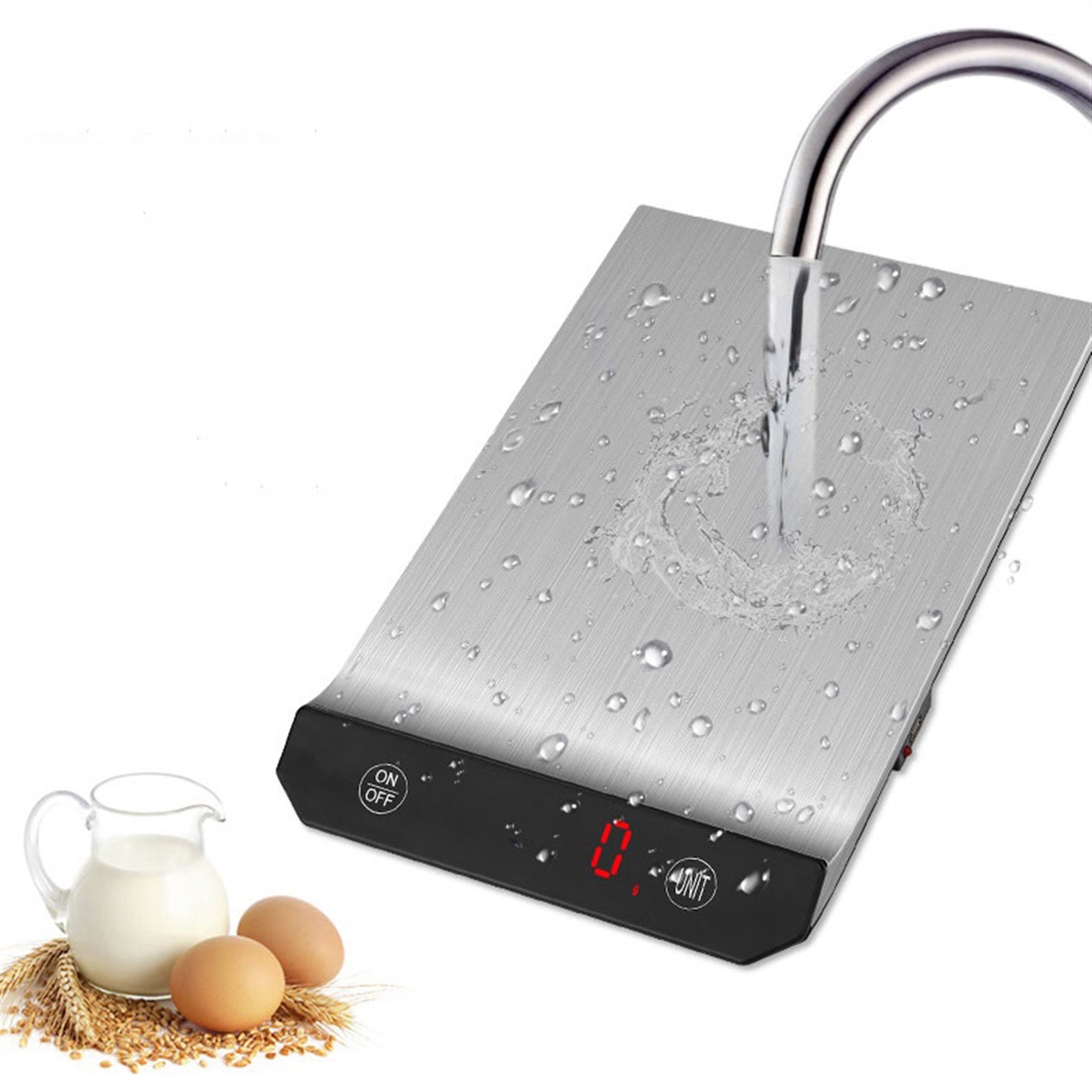 Rechargeable Household Kitchen Scale 15kg Baking Waterproof Electronic Scale Food Weighing Small Balance Accurate