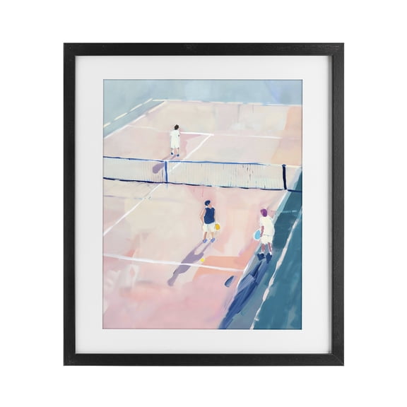 Stupell Industries Summer Game of Tennis Black Framed Print Under Glass, design by The Prints Vibe