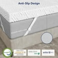 Memory Foam Mattress Topper 3 Inch Gel Mattress Pad for Pressure