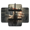 thumbnail image 2 of Renewold Deer US Flag Car Center Console Cover Soft Armrest Cover Cushion with Pockets Storage Bag Scratch Resistant Arm Rest Covering Middle Console Pad Car Decor, 2 of 9
