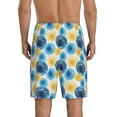 thumbnail image 3 of Kdxio Circular Print Mens Sleep Shorts Bottoms Soft Comfy Pajama Wear Pants with Drawstring Pockets, 3 of 7