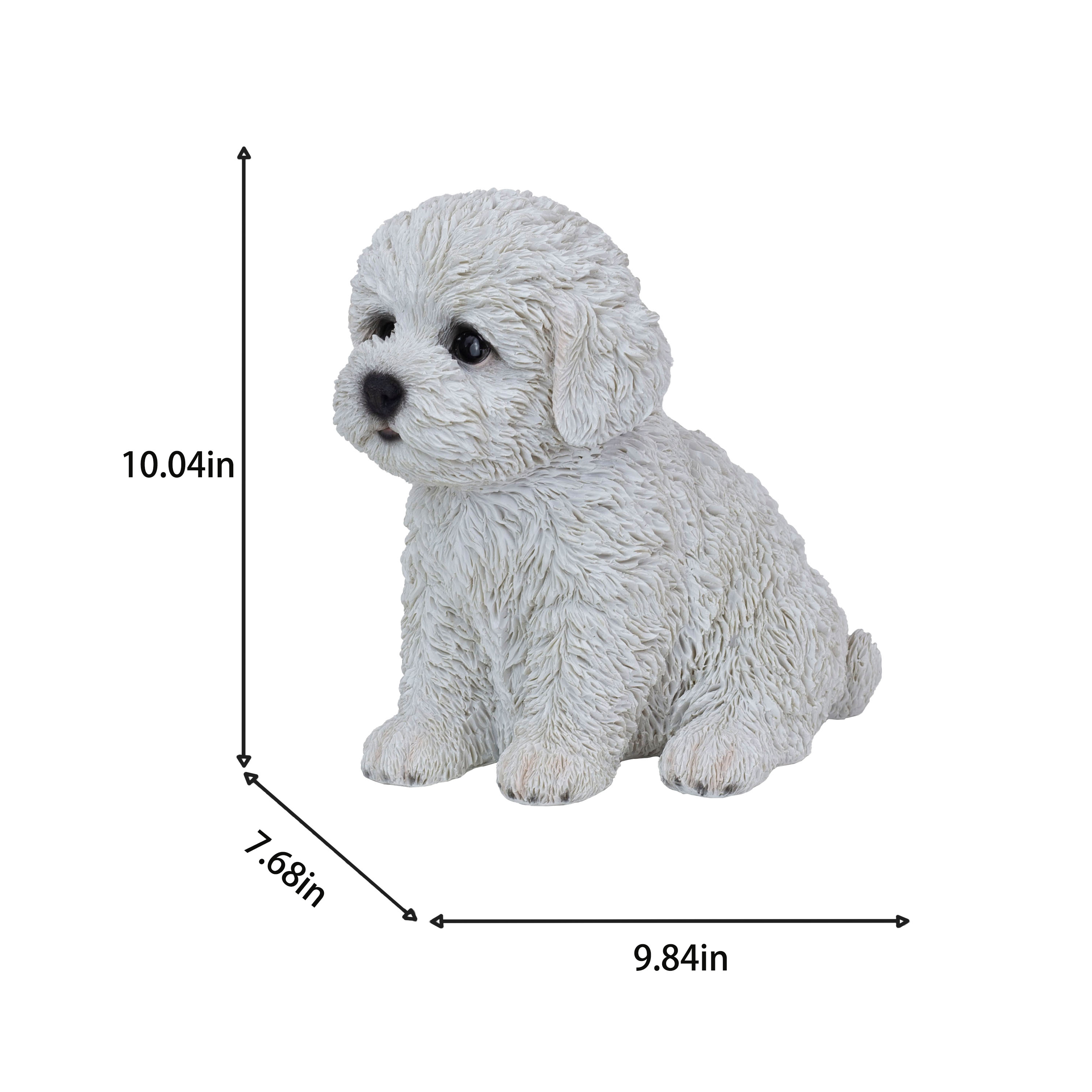 SOREAL White Baby Bichon Frise | Handpainted Decorative Puppy Statue for Home & Garden Decor | Premium Polyresin Dog Statue | Gift for Dog Lovers | Weather-Resistant Indoor/Outdoor Decor