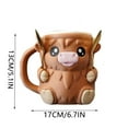 thumbnail image 6 of Highland Cow Ice Pint Holder, 2025 New Ice Cream Pint Sleeves Cover with Handle, Cute Animal Ices Creams Cooler Container Leak Proof Popsicle Cozy Beer Can Cup ,Brown, 6 of 6