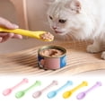 thumbnail image 2 of Cuchara de silicona para alimentar gatos, cuchara para premios de comida húmeda para gatos, cuchara mezcladora de comida para mascotas con mango de pata, artículos para mascotas, 2 of 7