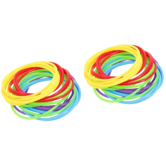 50 Pcs Colorful Rubber Bracelet The Gift Jelly Bracelets 80's Hairband Neon Jelly Bracelets 80s Bracelets Miss