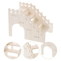 Baluue Wooden Hamster Enrichment Toy Rat Ladder Khaki 1Pack