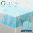 thumbnail image 5 of TINKLE WELL 2” Twin Size Gel Memory Foam Mattress Topper Ventilated Soft Mattress Pad, 5 of 7