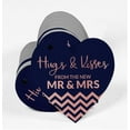 thumbnail image 3 of Inkdotpot 50 Pack Real Rose Gold Foil Paper Tag Hugs & Kisses From The Wedding Favor Hang Tag, 3 of 6