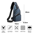 thumbnail image 2 of Mochila pequeña de viaje antisalpicaduras con carga USB y bolsa de pecho, 2 of 5