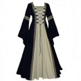 thumbnail image 1 of Disfraz de princesa Medieval renacentista de talla grande para mujer, disfraz de corte real hasta el suelo, vestido de fiesta elegante, Carnaval y Halloween, 1 of 5