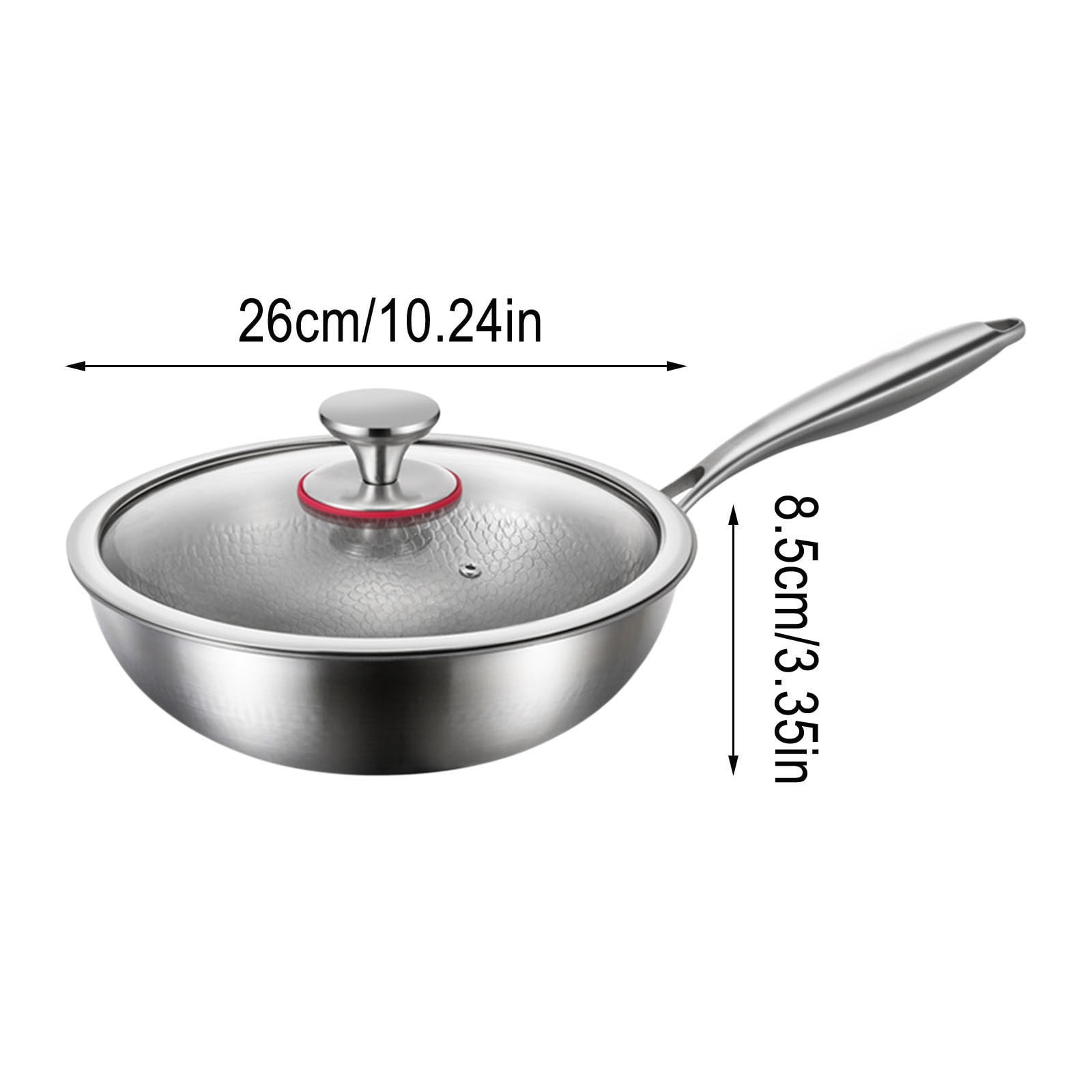 Pans - Titanium Wok Titanium Frying Pan Non-coating Non-stick Frying Pan Scale Hammered Titanium Frying Pan Household Frying Pan Induction Cooker Use