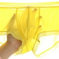 thumbnail image 4 of kpoplk Mens Stretch Boxer Briefs Soft Cotton Open Fly Underwear Regular Leg Yellow,XXL, 4 of 5