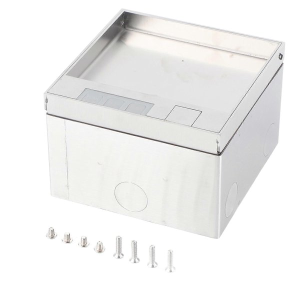 Embedded Socket Box Stainless Steel Dual Outlets Universal Desktop ...