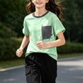 thumbnail image 2 of Eltusu Boys Athletic Shirts, Casual Cotton Active Crewneck Short Sleeve T-Shirts Green Size 9-10 T, 2 of 6