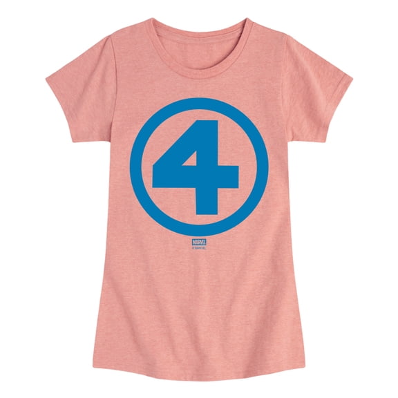 Fantastic Four - Logo Blue - Youth Girls Fitted Short Sleeve T-Shirt