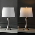 thumbnail image 7 of JONATHAN Y Bennett 22.75" Modern Glam Iron Hourglass LED Table Lamp with USB Charging Port, Nickel (Set of 2), JYL6621B-SET2, 7 of 7
