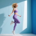 thumbnail image 5 of Cuerda de saltar de velocidad ajustable con rodamientos, cable de acero recubierto de PVC, mangos de espuma viscoelástica antideslizantes para fitness en casa, gimnasio y escuela, 5 of 5
