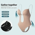 thumbnail image 4 of Backless Body Shaper Bra Women Plunging Deep V-neck Body Shaper Seamless Thong Invisibles Shapewear For Wedding, 4 of 5